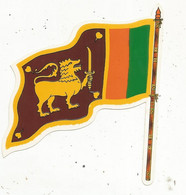 Publicité , Autocollant , Drapeau , SRI LANKA , 120 X 105 Mm - Aufkleber