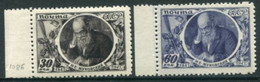 SOVIET UNION 1947 Shukovsky Birth Centenary MNH / **.  Michel  1083-84 - Nuevos