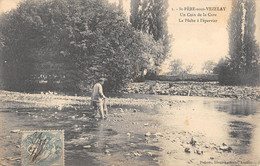 CPA 89 SAINT PERE SOUS VEZELAY UN COIN DE LA CURE LA PECHE A L'EPERVIER - Autres & Non Classés