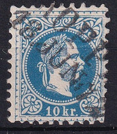 MiNr. 38 Österreich 1867 1. Juni/1. Sept. Freimarken: Kaiser Franz Joseph - Mit Zweizeiler Vollstempel - Gebraucht