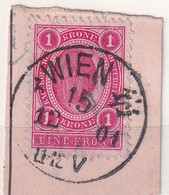 MiNr. 81 Österreich1899, 1. Dez. Freimarken: Kaiser Franz Joseph (Kronen-Währung) - Ausschnitt Vollstempel WIEN - Gebraucht