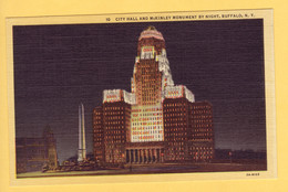 City Hall And McKinley Monument By Night - Buffalo, N.Y., USA - Buffalo