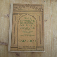 Catalogo Prima Esposizione Delle Arti Decorative 1923 - Old Books