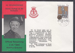 Ca5261 HUNGARY 1990, Official Reopening Salvation Army In Budapest - Cartas & Documentos