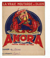 Protège Cahier AMORA La Vraie Moutarde De Dijon 2 Homards Bizouard - Mostard