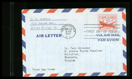 USA - FDC 1947  -  AIR LETTER   AEROGRAMME   10 Cent - 1941-60