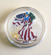 USA 2000 - $1 Colored Silver Eagle - 1 Troy Oz - Uncirculated!! - Verzamelingen