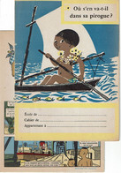 2 Protège Cahier Margarine ASTRA AFRIQUE TAHITI Zizoumi Pirogue BD - Book Covers