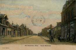 Ste Geneviève * 1906 * Route Nationale * Bar Epicerie * Villageois - Sainte-Geneviève