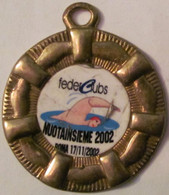 ITALY "FederClubs NuotaInsieme Roma Lazio 2002" Brass & Plastic Medal / 45 Mm 26 G / Nice Looking - Autres & Non Classés