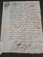 LANDAU BAS RHIN PAPIER TIMBRE EXTRAIT DECES AN 3 GENEALOGIE ANDREE ? SERGENT 2 REGIMENT ARTIFICIER - Lettres & Documents