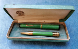 PENNA STILOGRAFICA & PORTAMINA KEYSTONE GIADA 1930 FOUNTAIN PEN & PENCIL SET - Stylos