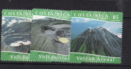 GEOLOGY - COSTA RICA - 2004 - VOLCANOES SET OF 3  MINT NEVER HINGED - Volcans