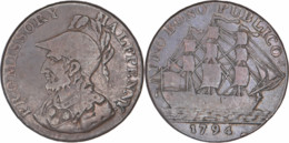 Grande Bretagne - Jeton - 1794 - Half Penny - Gosport - Voilier - 06-147 - Professionnels/De Société