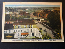 General View With Main Street And Subway, MONCTON, N.B., Unwritten Card - Andere & Zonder Classificatie