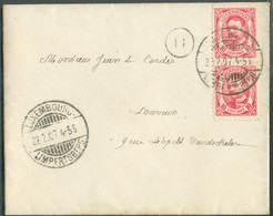 10 C.  Guillaume IV (paire) Obl. Dc LUXEMBOURG LIMPERTSBERG Sur Lettre Du 22/2 1907 Vers Louvain.  Superbe - 19757 - 1906 Guglielmo IV