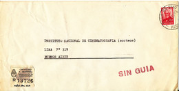 Argentina Registered Cover 19-1-1987 Single Franked - Cartas