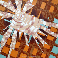 Blast 4. Abstract Geometric Composition. Oil On Thick Paper. - Arte Contemporáneo