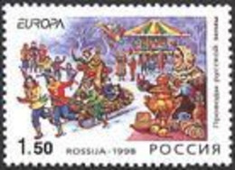 Russia 1998 Europa CEPT Pancake Week Stamp Mint - Gebruikt