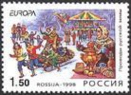 Russia 1998 Europa CEPT Pancake Week Stamp Mint - Oblitérés