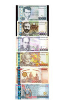 ARMENIA 1000, 5000, 10000, 20000, 50000, 100000 DRAM BANKNOTES FULL SET UNC RARE - Armenia