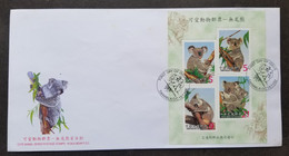 Taiwan Cute Animals Series - Koala Bear 2002 (FDC) *toning - Lettres & Documents