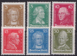 Aus MiNr 385/94, "Persönlichkeiten", 1926, 6 Versch. Werte **, Gute Erhaltung - Unused Stamps