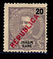 ! ! Inhambane - 1917 D. Carlos Local Republica 20 R - Af. 92 - MH - Inhambane