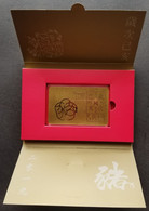 Hong Kong Year Of The Pig 2019 Lunar Chinese Zodiac (999.9 Gold Prestige Card) - Lettres & Documents