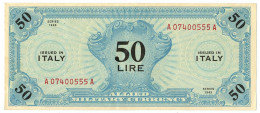 50 LIRE OCCUPAZIONE AMERICANA IN ITALIA MONOLINGUA BEP 1943 SUP - Occupation Alliés Seconde Guerre Mondiale