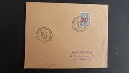 LETTRE TP COQ DE DECARIS 0,30 OBL.13-9 1967 24 ST ASTIER-AIR DORDOGNE - Military Airmail