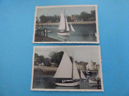 LE POULIGUEN - PHOTOGRAPHIES ORIGINALES  VOILIER "LA TOCADE" DE L'ONCLE BRIGODIOT ONCLE DU DR RAOUL GAUTHIER - Bateaux