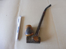 Pipe Originale En Bois Brut  Longueur = 26 Cm - Autres & Non Classés