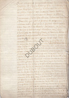 Manuscrit Tourcoing - Lille - 1698 (V1473) - Manuscripten