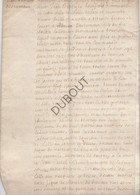 Manuscrit Tourcoing - Lille - 1709 (V1474) - Manuscrits