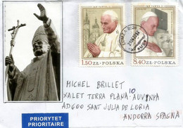 JEAN-PAUL II. CRACOVIE,  Sur Lettre 2022, Adressée Andorra - Covers & Documents