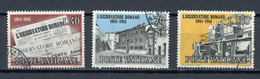 VATICAN: ANNIV. DE L'OBSERVATOR ROMANO - N° Yvert 328/330 Obli. - Used Stamps