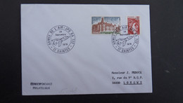 LETTRE TP ESQUELBECQ 1,10 + SABINE 0,10 OBL.24 Septembre 1978 17 SAINTES ARMEE DE L'AIR JPO BA 722 - Poste Aérienne Militaire