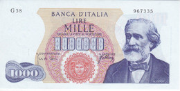 BILLETE DE ITALIA DE 1000 LIRAS DEL AÑO 1966 SIN CIRCULAR (UNC)  (BANKNOTE) VERDI - 1000 Lire