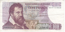 BILLETE DE BELGICA DE 100 FRANCS DEL AÑO 1974 (BANKNOTE) - 100 Frank