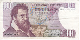 BILLETE DE BELGICA DE 100 FRANCS DEL AÑO 1974 (BANKNOTE) - 100 Francs