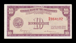 Filipinas Philippines 10 Centavos ND (1949) Pick 128 T.182 MBC/EBC VF/XF - Philippines