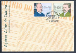 Aristides Mota E Gil Sequeira Personalidades Do Movimento Autonómico Dos Açores. Político E Médico. Personalities Açores - Storia Postale