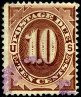 US J19 Used 10c Postage Due Of 1884 - Segnatasse