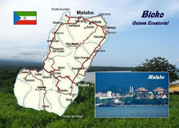 Equatorial Guinea Bioko Island Map New Postcard * Carte Geographique * Landkarte - Equatorial Guinea