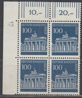 BERLIN  290, 4erBlock Mit DZ 12, Postfrisch **, Brandenburger Tor, 1966 - Rollenmarken