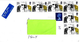 GRAN BRETAGNA - 2017 Lettera Per Italia Affrancata Con 6 Francobolli Darwin (2 Non Annullati) - 18016 - Briefe U. Dokumente