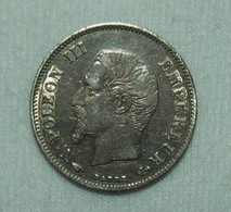 Silber/Silver Frankreich/France Napoleon III Tête Nue 1860 A, 20 Centimes Funz/AU 58 - 20 Centimes
