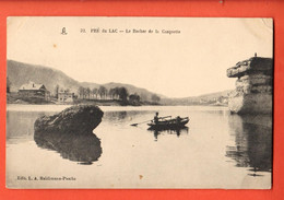 KCA-12  Le DOUBS Au Pré Du Lac - Rocher De La Casquette  BArque. Cachet Les Brenets 1912 - Les Brenets