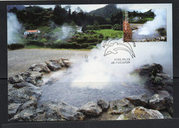 GEOLOGY - AZORES-  2005-  HOT SPRINGS MAXI CARD - Volcans